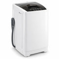 Airfind 9.93 lbs Full Automatic Washing Machine with 8 Preset Programs, Stainless Steel PP Frame, White