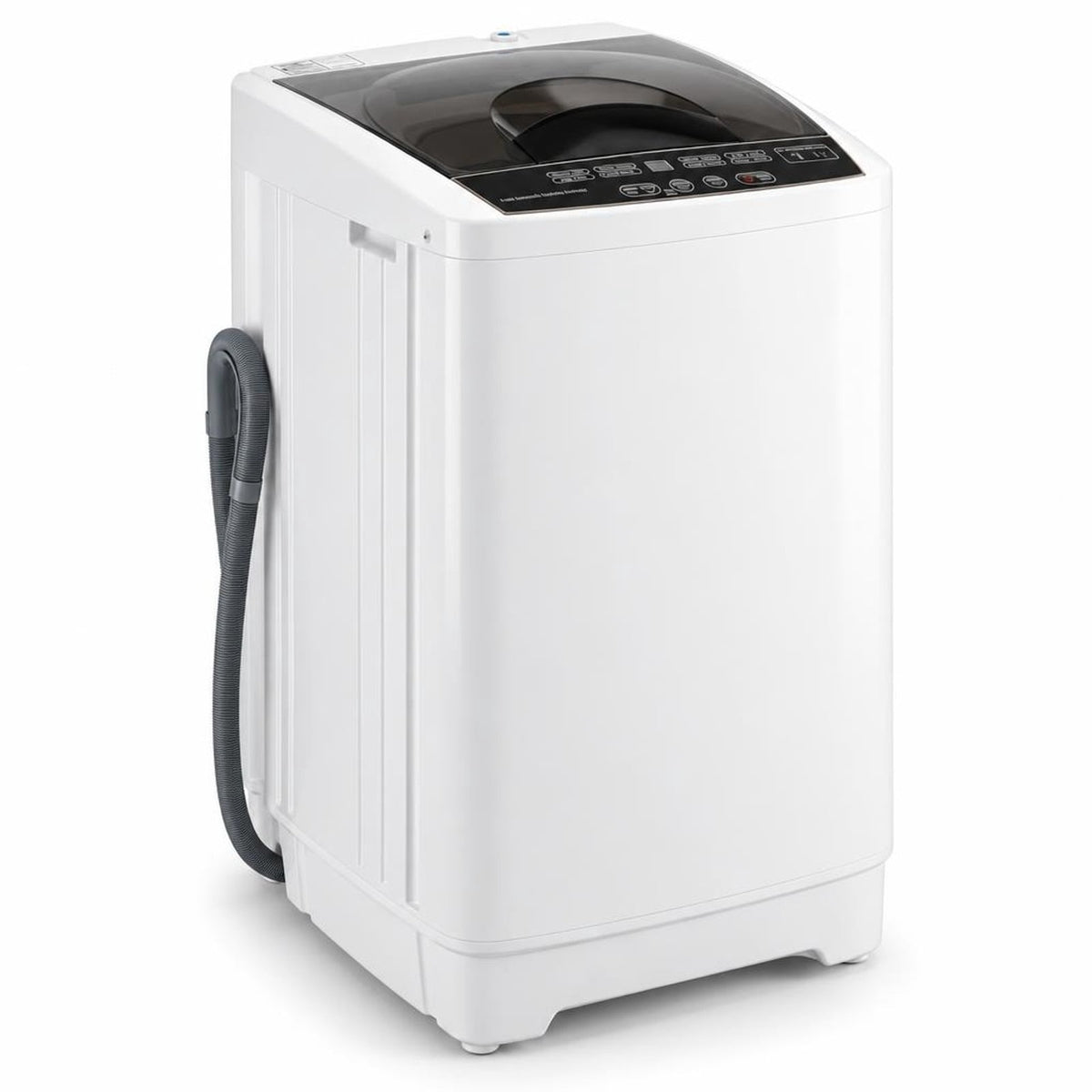 Airfind 9.93 lbs Full Automatic Washing Machine with 8 Preset Programs, Stainless Steel PP Frame, White