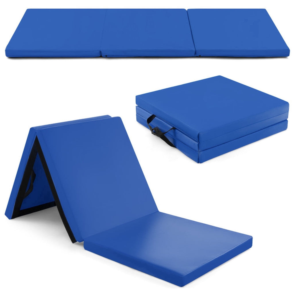 Airfind 9 FT Folding Gymnastics Balance Beam with Anti-Slip Bottom and High-Density EPE Foam plus Easy Assembly for Kids, Navy