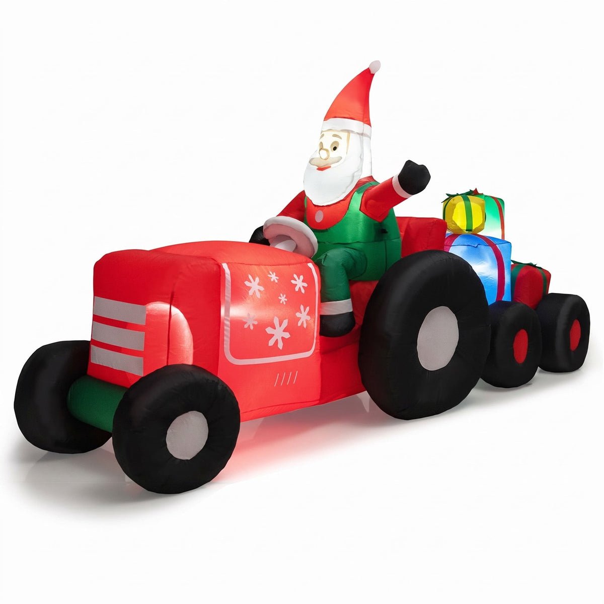 Airfind 9 Feet Long Christmas Inflatables Santa Claus Decoration with Gifts, Polyester, 9 x 3 x 5, As picture shows for Home, Patio and Everyday
