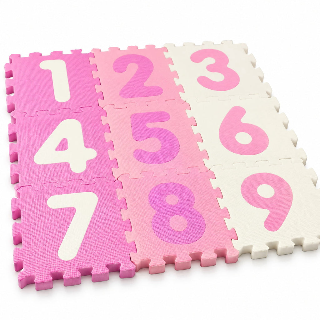 Airfind 9 Pieces Interlocking Foam Puzzle Floor Mat with 3 Marker Discs, EVA Foam Single Piece Frame, for 10 Months+, 71.5 Inch x 24.5 Inch Footprint