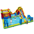 Airfind 9-in-1 Inflatable Water Slide Jumping Castle with Climbing Wall, Basketball Hoop, Football Goals and Volleyball Net, 197in x 161in x 75in for Kids 3-12