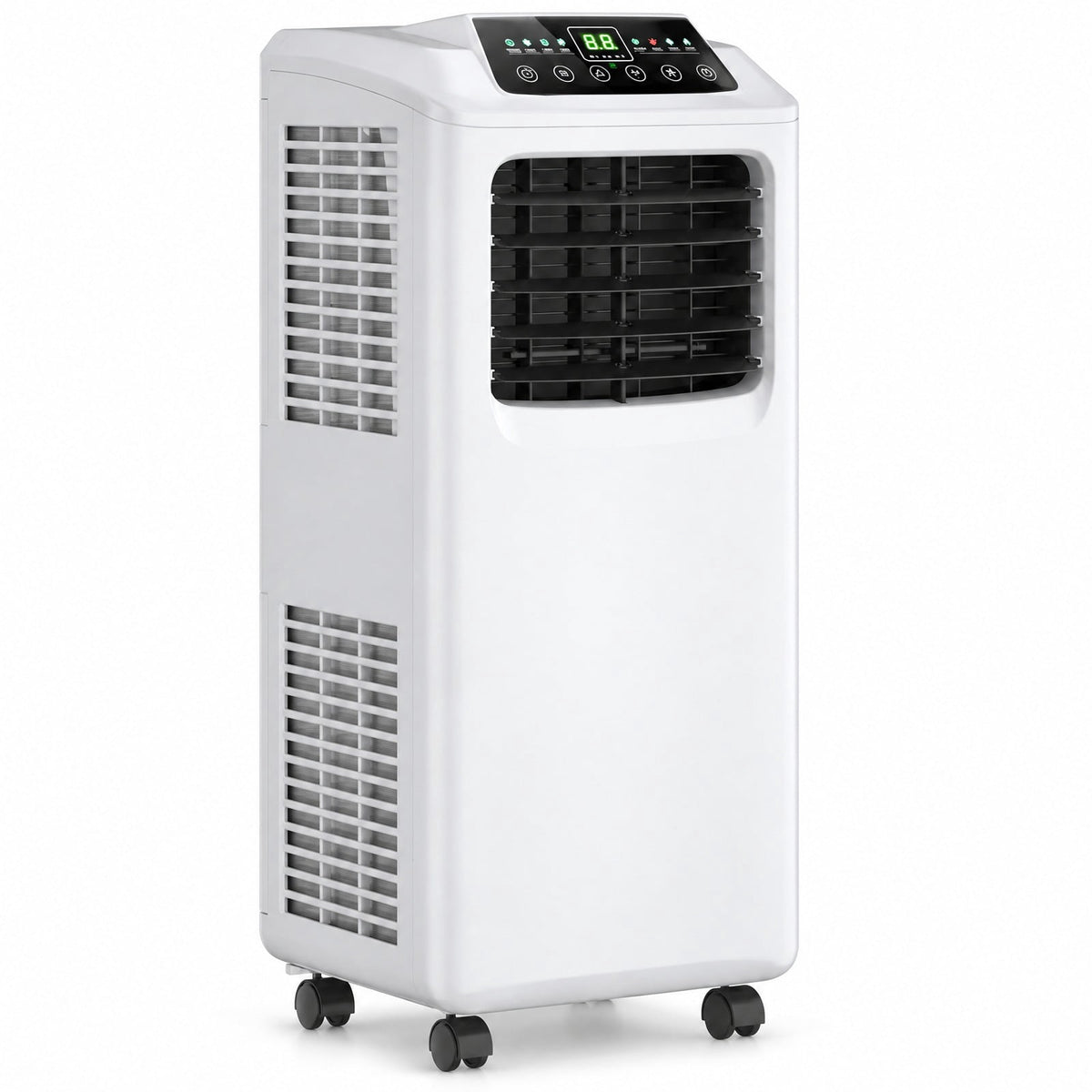 Airfind 9000 BTU Portable Air Conditioner with Built, 12 Inch x 13 Inch x 30 Inch (W x D x H) Product weight: 54.5 lbs Footprint, Black + white Cooling