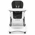 Airfind A-Shaped High Chair with 4 Lockable Wheels, 50 lbs Capacity, Iron Frame, for 0-36 months, 22 x 26 x 32 Footprint, Gray