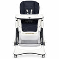 Airfind A-Shaped High Chair with 4 Lockable Wheels, 50 lbs Capacity, Iron Frame, for 0-36 months, 22 x 26 x 32 Footprint, Navy