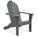 Airfind Acacia Wood Outdoor Adirondack Chair with Ergonomic Design, Acacia wood Frame, Gray, Overall dimension 27 x 35 x 40.5 (L x