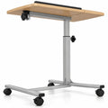Airfind Adjustable Angle Height Rolling Laptop Table, Steel (frame) Frame, 23.5 x 16 x 24.5-36 (L x W x Adjustable H) Steel tube Footprint