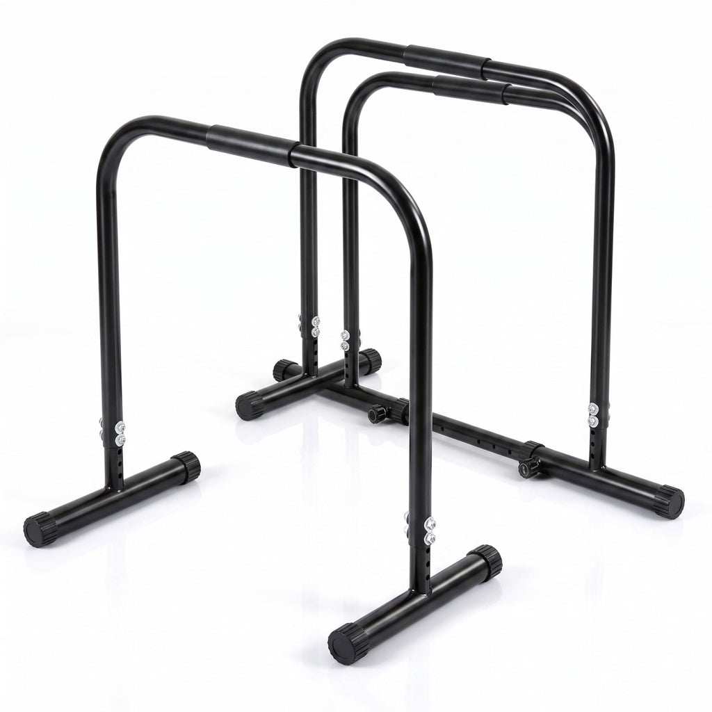 Airfind Adjustable Dip Bar Station with 4 Height and 5 Width Settings and Foam Padded Handles for Calisthenics and Strength Training, Black