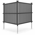 Airfind Air Conditioner Fence Panel with Metal Ground Stakes for Outside, PVC Metal Overall Height: 55 Frame, Black