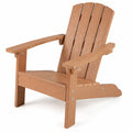 Airfind All-Weather HDPE Kids Adirondack Chair with with High Backrest and Armrests, 165 lbs Capacity, Wood-like HIPS Frame, Natural