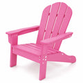Airfind All-Weather HIPS Kids Adirondack Chair with with High Backrest and Armrests, 165 lbs Capacity, Wood-like HIPS Frame, Pink