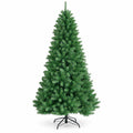 Airfind Artificial Hinged Christmas Tree with Remote-controlled Color-changing LED Lights-7ft, New PVC metal 6 Ft: Frame, 6ft x 3.1ft Footprint, Green