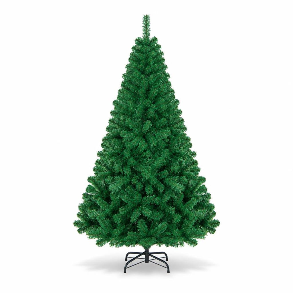 Airfind Artificial PVC Christmas Tree with Solid Metal Stand-6 ft, PVC Blade width: 2.4 Inch Frame, Green The material of stand: Metal