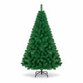 Airfind Artificial PVC Christmas Tree with Solid Metal Stand-6 ft, PVC Blade width: 2.4 Inch Frame, Green The material of stand: Metal