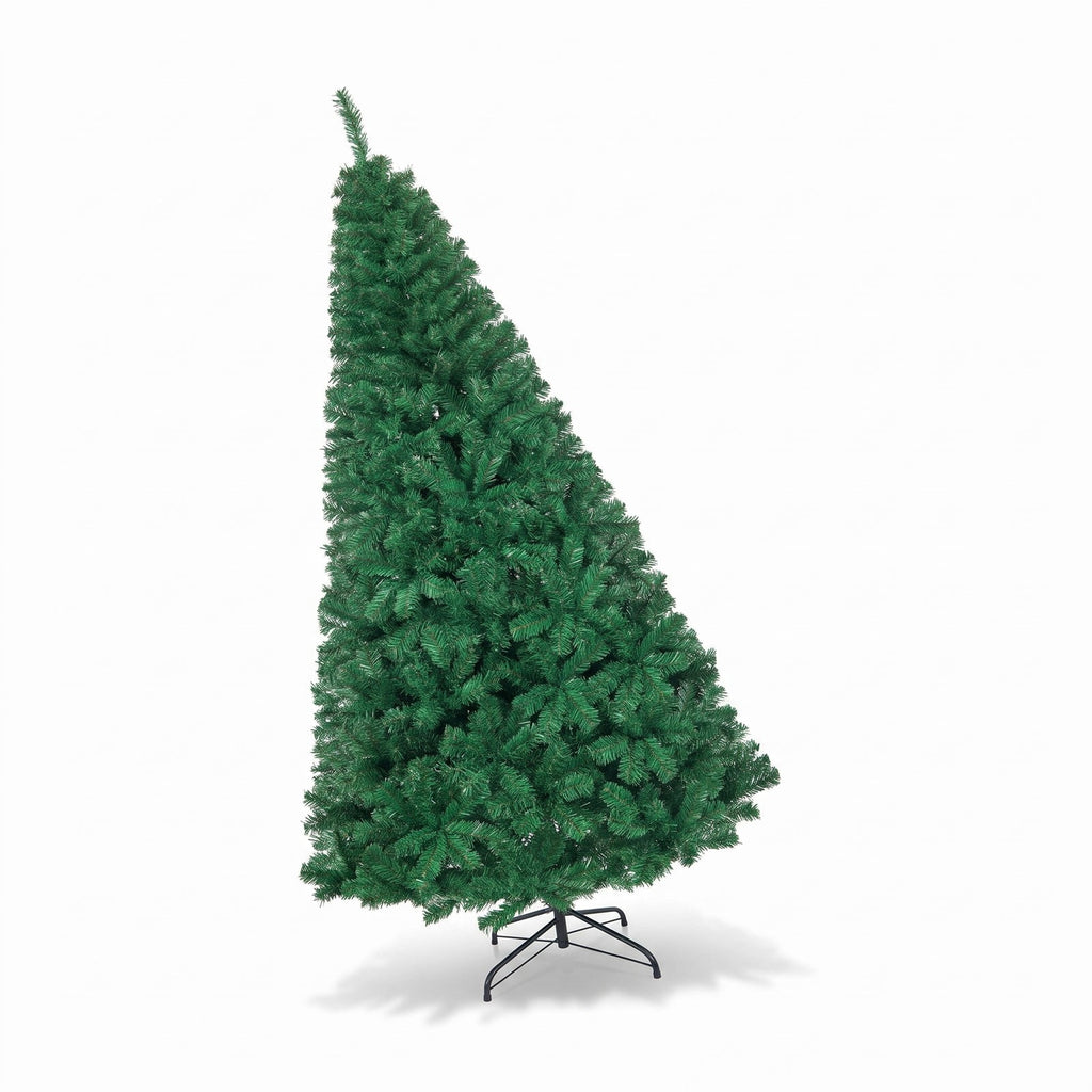 Airfind Artificial PVC Christmas Tree with Solid Metal Stand-7 ft, PVC Blade width: 2.4 Inch Frame, Green The material of stand: Metal