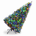 Airfind Artificial Premium Hinged Christmas Tree-8 Feet, PVC Frame, 0.9in x 1.6in x 2in Footprint, Green Adapter: UL-certified