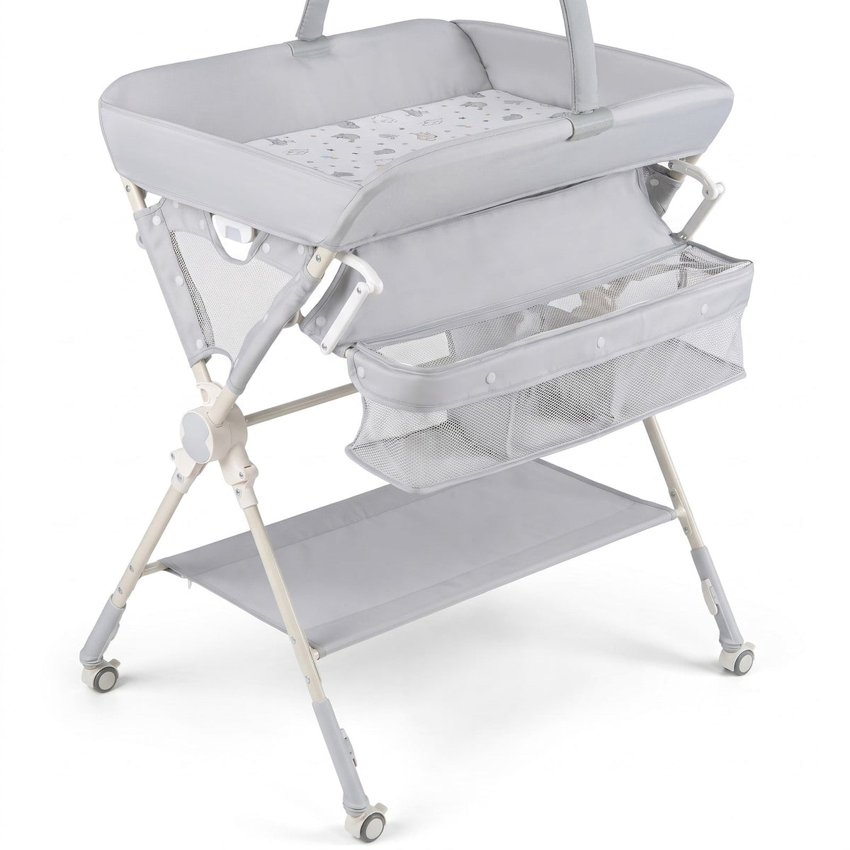 Airfind Youth Changing Table Foldable Diaper Changing Station with Storage Bag and Shelf, 55 lbs for Everyday Use, Unspecified