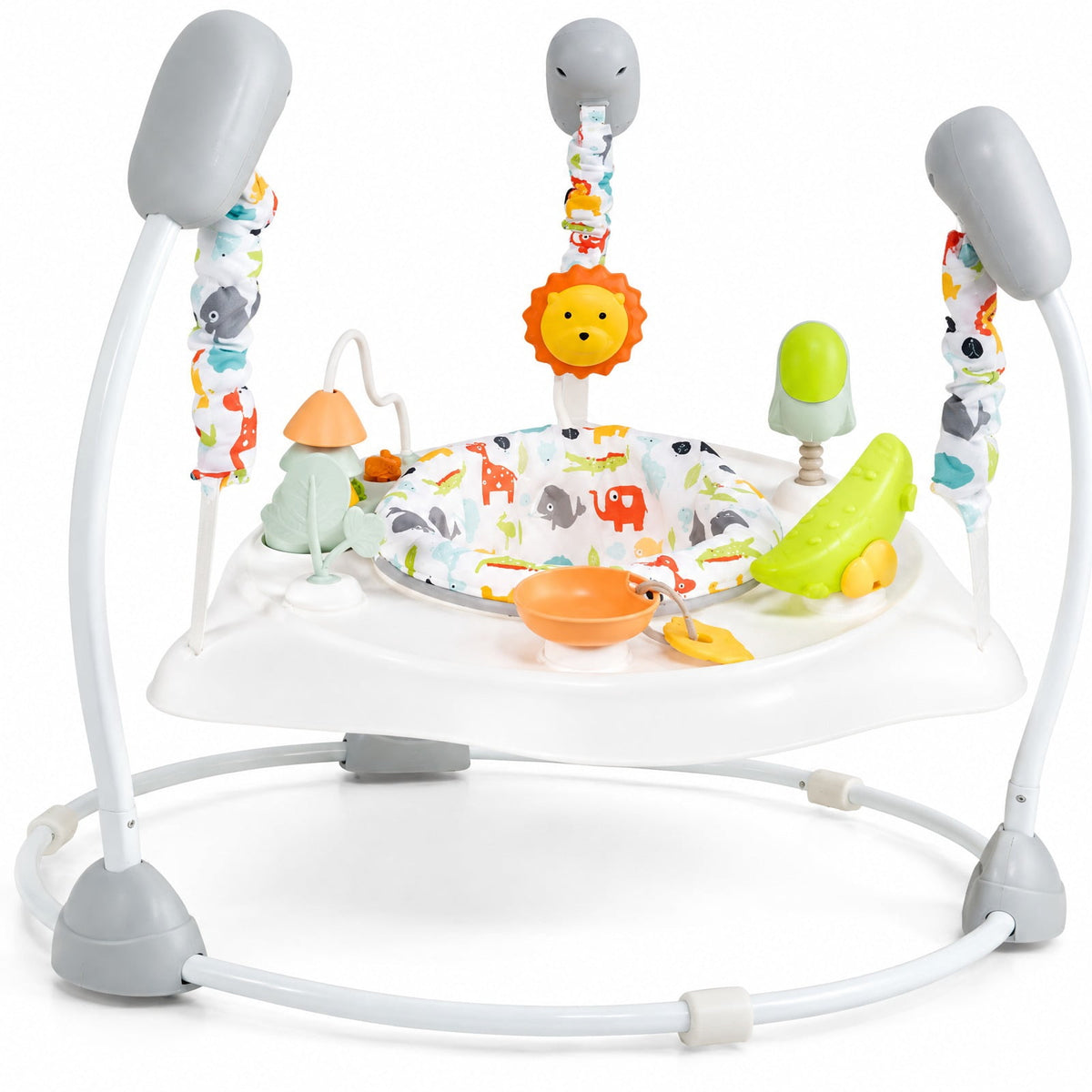 Airfind Child Jump and Play Activity Center with Rotatable Seat and Interactive Toys, 26.5 Lbs Capacity, Pp, for 7-15 Months Old, White