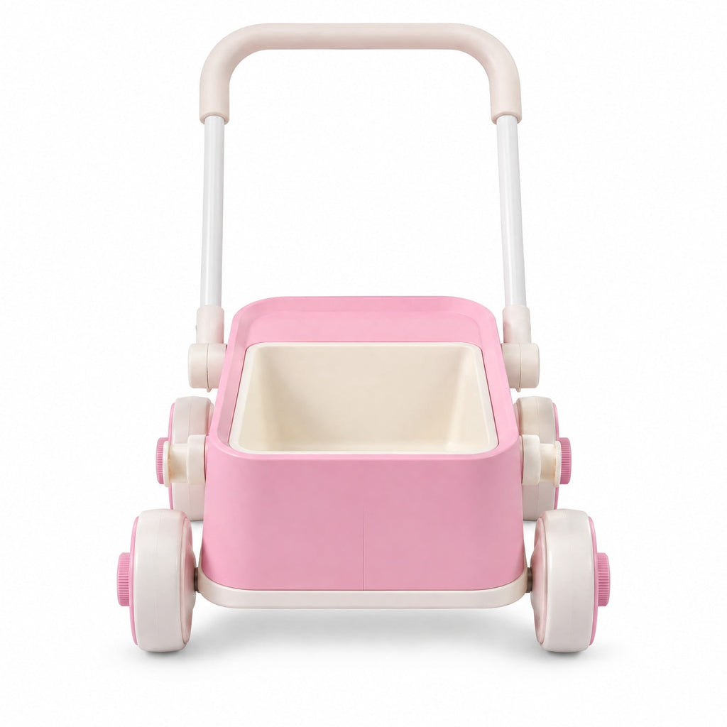 Airfind Child Push Walker with Wheels and Foldable Handlebar and Storage Basket, Pp, Model TQ10527PI with PP Metal Construction, Unspecified