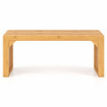 Airfind Bamboo Dining Bench Long Entryway Bench Indoor Outdoor Solid Wood Bench, 660 LBS Capacity, Bamboo Frame, 36 x 13 x 17 Footprint, Natural