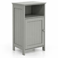 Airfind Bathroom Freestanding Adjustable Shelf Floor Storage Cabinet, MDF Frame, 16 Inch x 12 Inch x 27.5 Inch Footprint, Gray