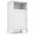 Airfind Bathroom Freestanding Adjustable Shelf Floor Storage Cabinet, MDF Frame, 16 Inch x 12 Inch x 27.5 Inch Footprint, White