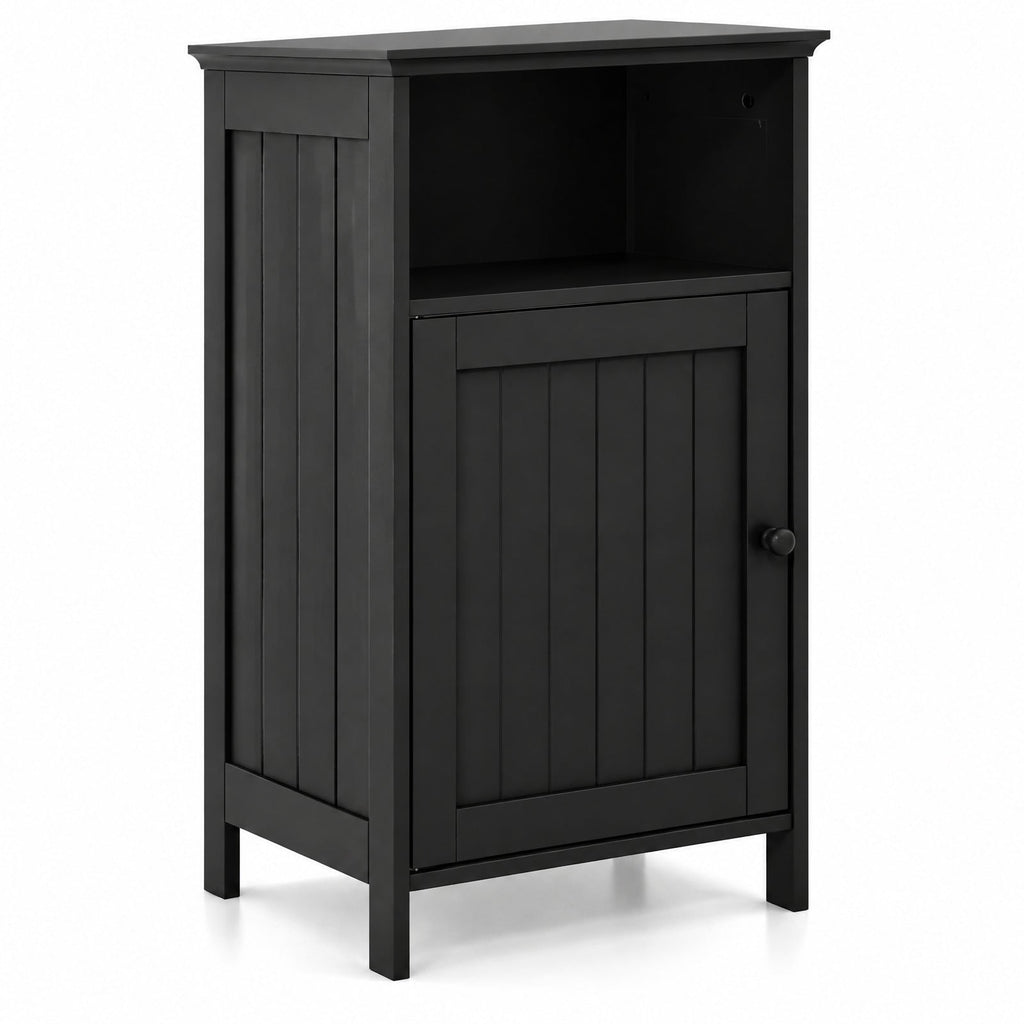 Airfind Bathroom Freestanding Floor Storage, Cabinet with Adjustable Shelf, MDF Frame, 16 Inch x 12 Inch x 27.5 Inch Footprint, Black