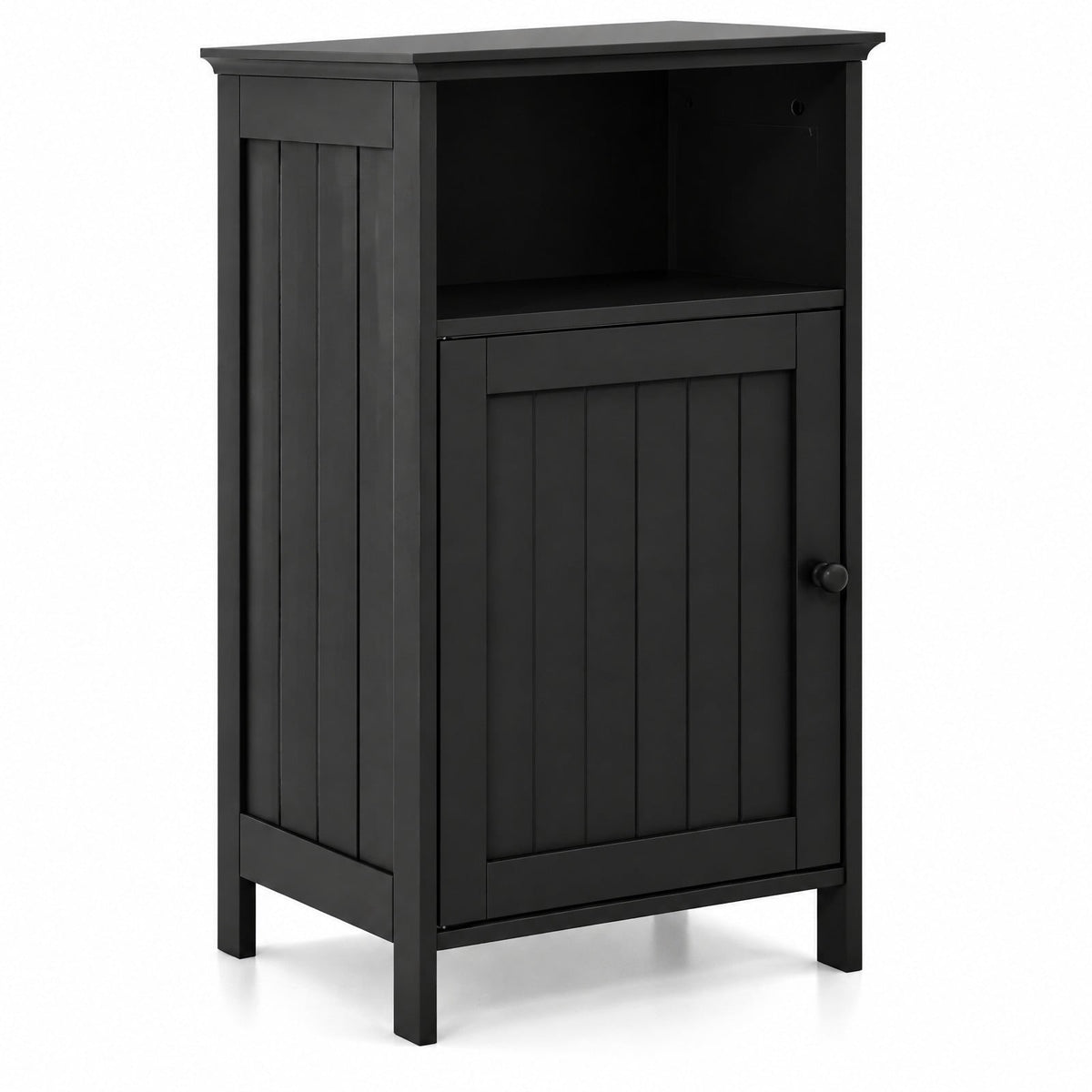 Airfind Bathroom Freestanding Floor Storage, Cabinet with Adjustable Shelf, MDF Frame, 16 Inch x 12 Inch x 27.5 Inch Footprint, Black