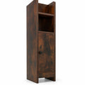 Airfind Bathroom Slim Cabinet Corner with Door and Adjustable Shelf, 44 lbs Capacity, Engineered Wood Frame, Brown