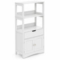 Airfind Bathroom Storage Cabinet with Drawer and Shelf Floor Cabinet, 20 lbs Capacity, MDF PB Frame, White