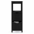 Airfind Bathroom Wooden Floor Cabinet Multifunction Storage Rack Stand Organizer, 11 lbs Capacity, P2 MDF NC paint Frame, Black