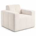 Airfind Boneless Single Sofa Chair Cloud Sofa with Terry Cloth Upholstery, 352 lbs Capacity, Terry Cloth Sponge Frame, Beige