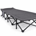 Airfind Camping Cot with Padded Pillow and Storage Pouch for Camping Travel, 600 lbs Capacity, Polyester Fabric Oxford Cloth Cotton Metal Frame