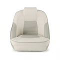 Airfind Captain Bucket Boat Seat with Padded Headrest and Wrap Around Support for Cabin and Sightseeing Boats, White and Gray
