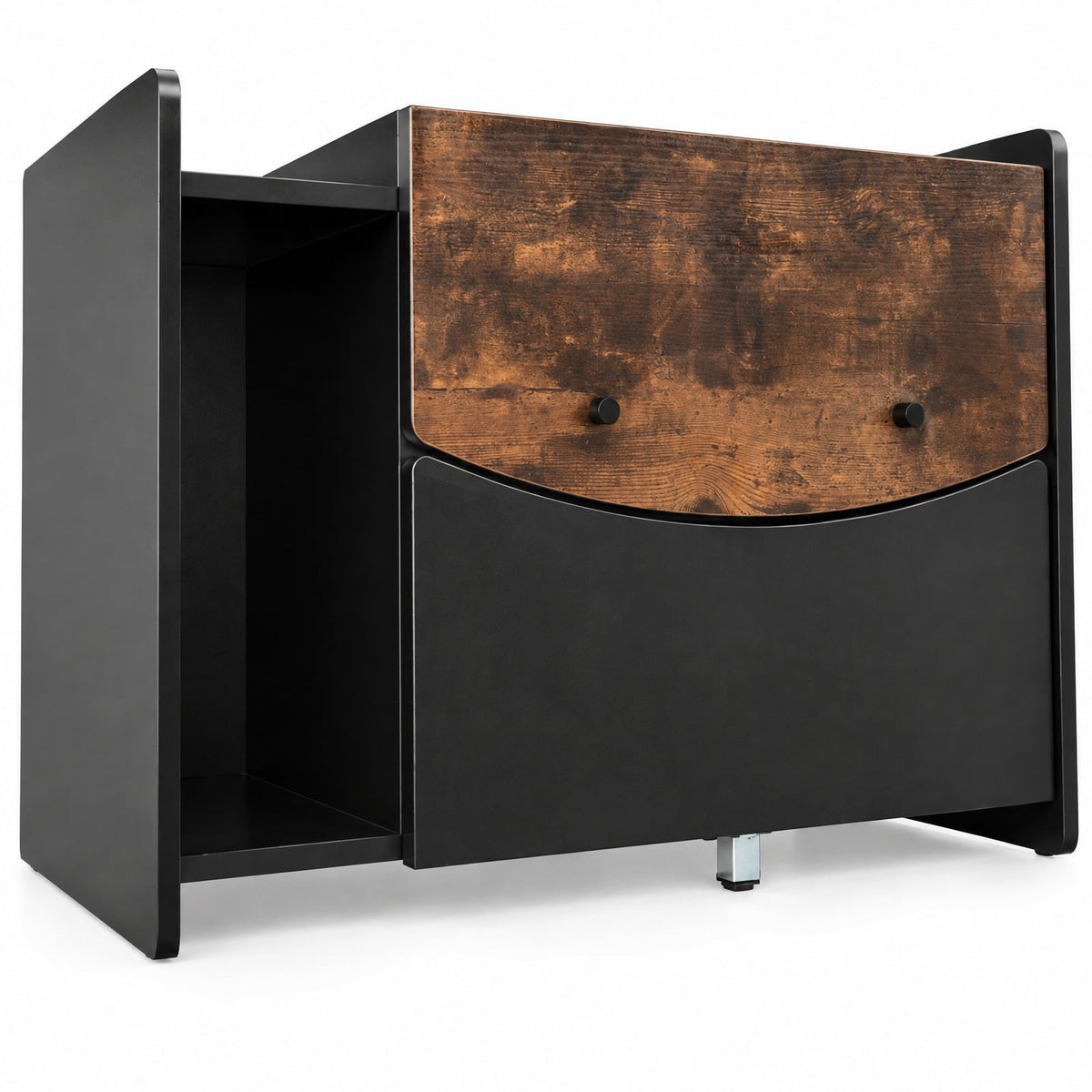 Airfind Cat Litter Box Enclosure with Pull-out Drawer, 44 lbs Capacity, Engineering Board MDF Frame, 31in x 20in x 21in (L x W x H) Interior Footprint