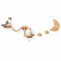 Airfind Cat Wall Furniture Set Kitten Wall Mounted Shelves with Hammock, 22 lbs Capacity, Natural, Size of the Hammock 13 Inch x 12.5 Inch x 19 Inch