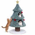 Airfind Christmas Cat Tree for Indoor Cats 48.5 inch Cute Cat Tower with 2 Large Condos Scratching Post, Engineered Wood Jute Rope Plush Frame