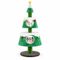Airfind Christmas Cat Tree for Indoor Cats Cute Holiday Cat Tower with 2 Condos, 33 lbs Capacity, Green