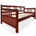 Airfind Classic Wooden Full Size Daybed Frame with Guardrails, 250 lbs Capacity, Pine wood plywood MDF Frame, Brown