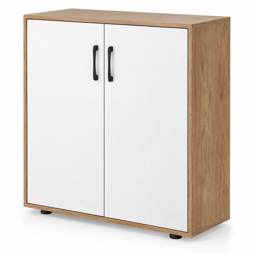Airfind Coffee Bar Cabinet with 5-Position Adjustable Shelf for Living Room Dining Room, 90 lbs Capacity, Engineered Wood MDF Frame, Natural