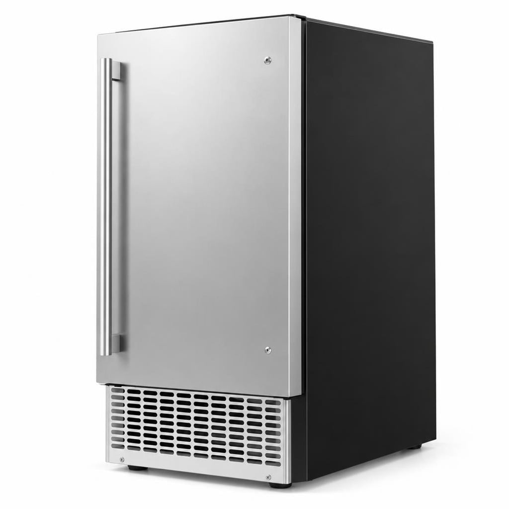 Airfind Commercial Ice Maker 110 lbs/24H Undercounter Ice Machine with 25 lbs Storage Capacity, Stainless Steel Galvanized Steel Frame, Silver