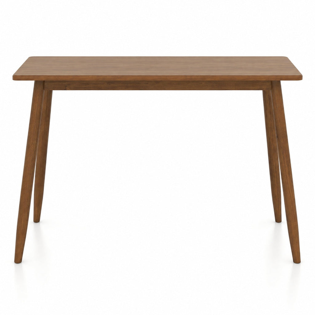 Airfind Computer Desk with Rubber Wood Legs Wooden Writing Desk with Spacious Tabletop, 40 x 15.5 x 39.5Weight Footprint, Walnut