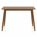 Airfind Computer Desk with Rubber Wood Legs Wooden Writing Desk with Spacious Tabletop, 40 x 15.5 x 39.5Weight Footprint, Walnut