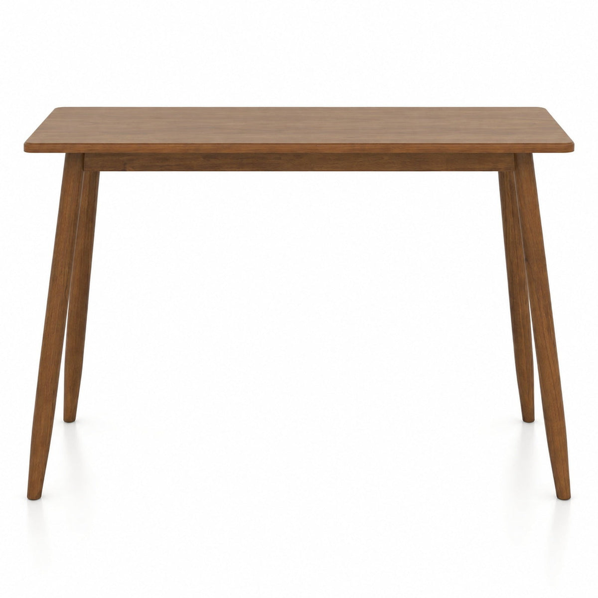 Airfind Computer Desk with Rubber Wood Legs Wooden Writing Desk with Spacious Tabletop, 40 x 15.5 x 39.5Weight Footprint, Walnut