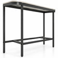 Airfind Console Table 44-Inch Entryway Table with Faux Marble Tabletop and Heavy-Duty Metal Frame, 66 lbs Capacity, Metal Sintered Stone Frame, Gray