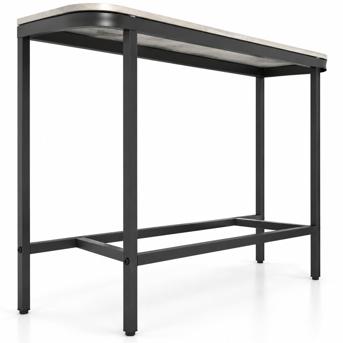 Airfind Console Table 44-Inch Entryway Table with Faux Marble Tabletop and Heavy-Duty Metal Frame, 66 lbs Capacity, Metal Sintered Stone Frame, Gray