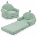 Airfind Convertible Kids Sofa 2, in, 1 Fold out Toddler Couch Chair, Green, Can be used as a sofa chair or a flat lounge bed, No assembly needed