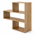 Airfind Convex Bookshelf 3-Shelf Open Bookcase Room Organizer with Anti, 88 lbs Capacity, Engineered Wood Frame, 33 x 11.5 x 33 Footprint
