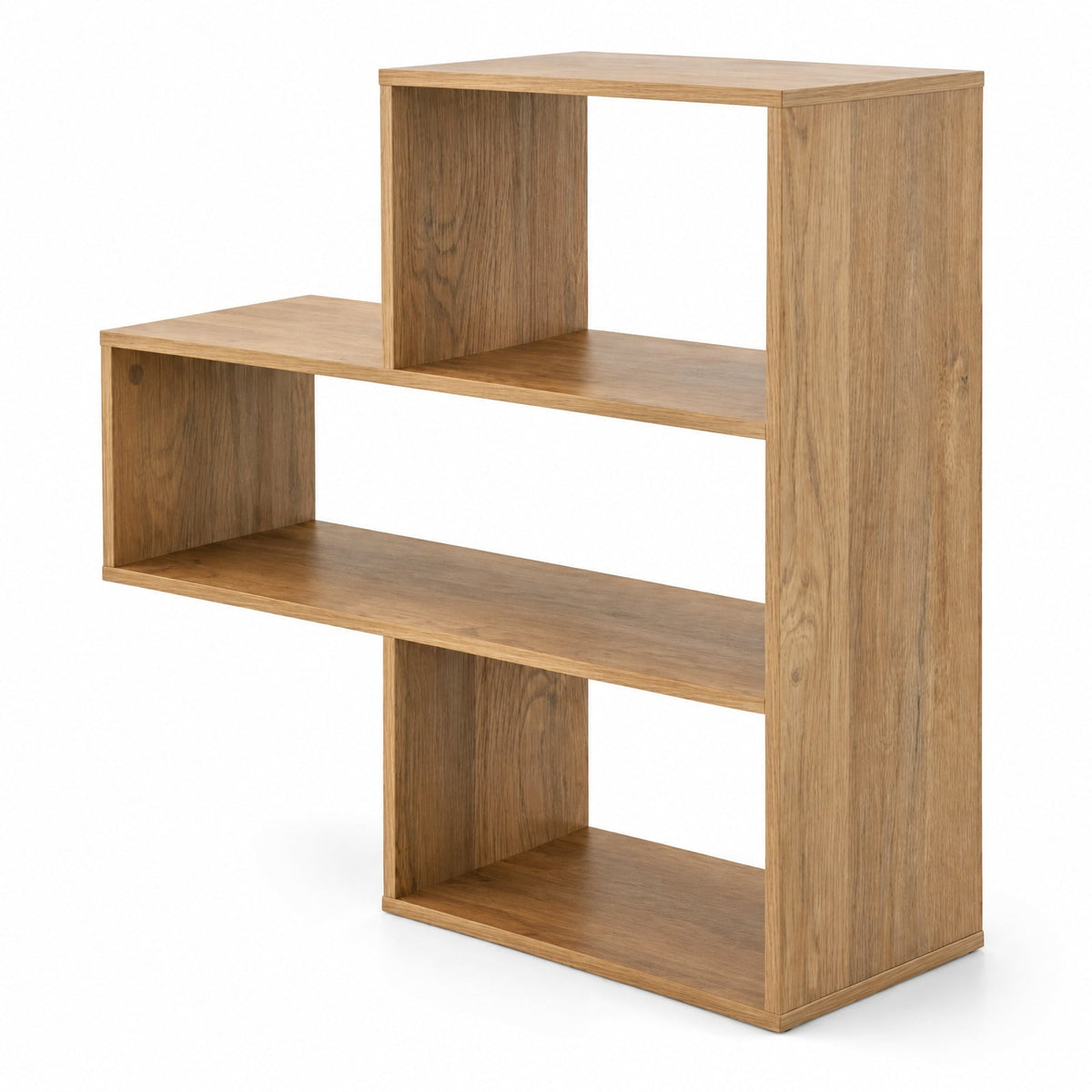 Airfind Convex Bookshelf 3-Shelf Open Bookcase Room Organizer with Anti, 88 lbs Capacity, Engineered Wood Frame, 33 x 11.5 x 33 Footprint