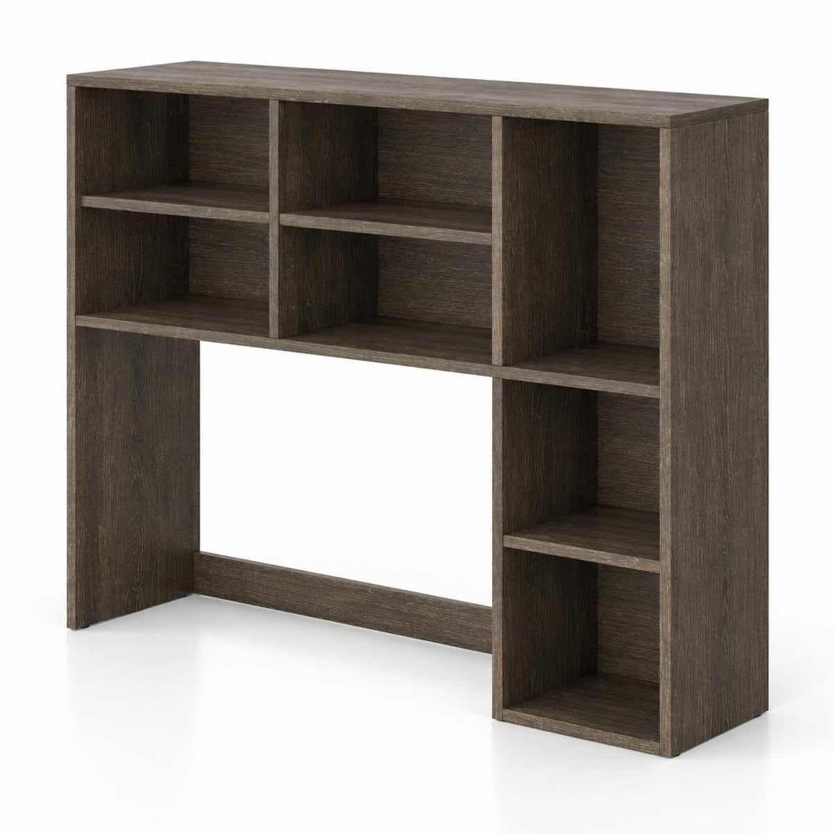 Airfind Desktop Bookshelf with 7 Open Cubbies and 3 Adjustable Shelves, 210 lbs Capacity, Engineered Wood MDF Frame, 37in x 10in x 31in Footprint